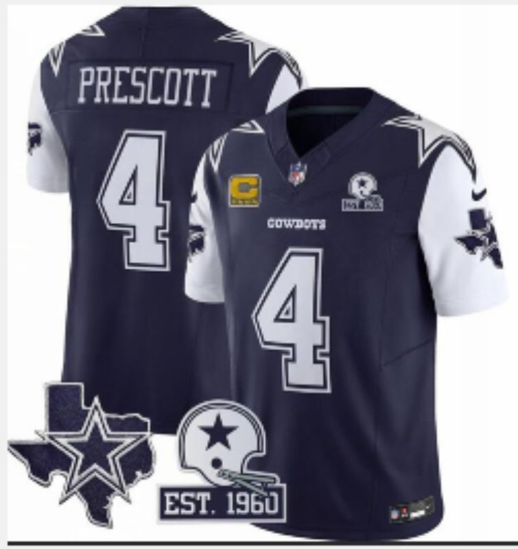 Men 2026 Dallas Cowboys #4 Prescott Blue 6th generations Nike Limited NFL Jersey style 02->dallas cowboys->NFL Jersey